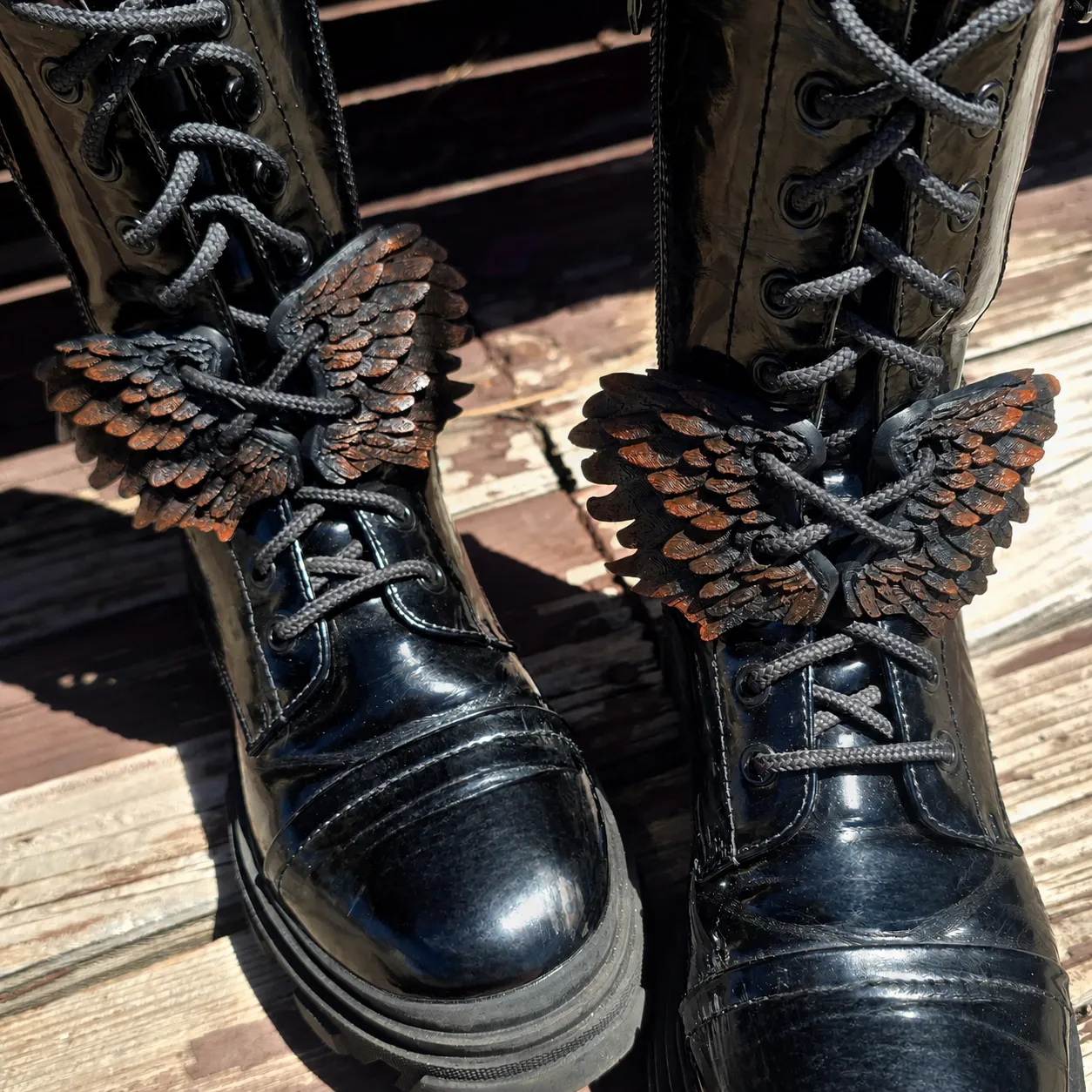 Angel Wing Boot Lace Accessory Set (4 Pieces) — Wings Only