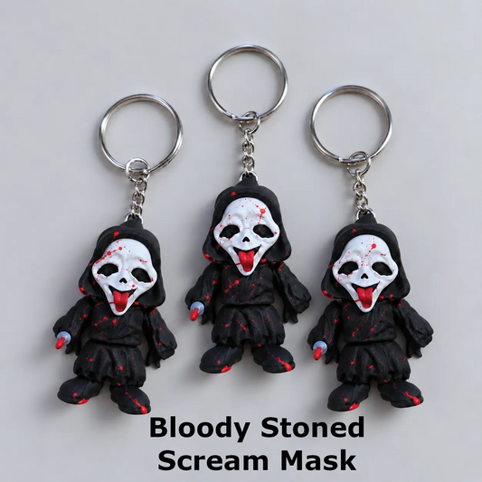 Bloody Stoned Scream Mask Keychain