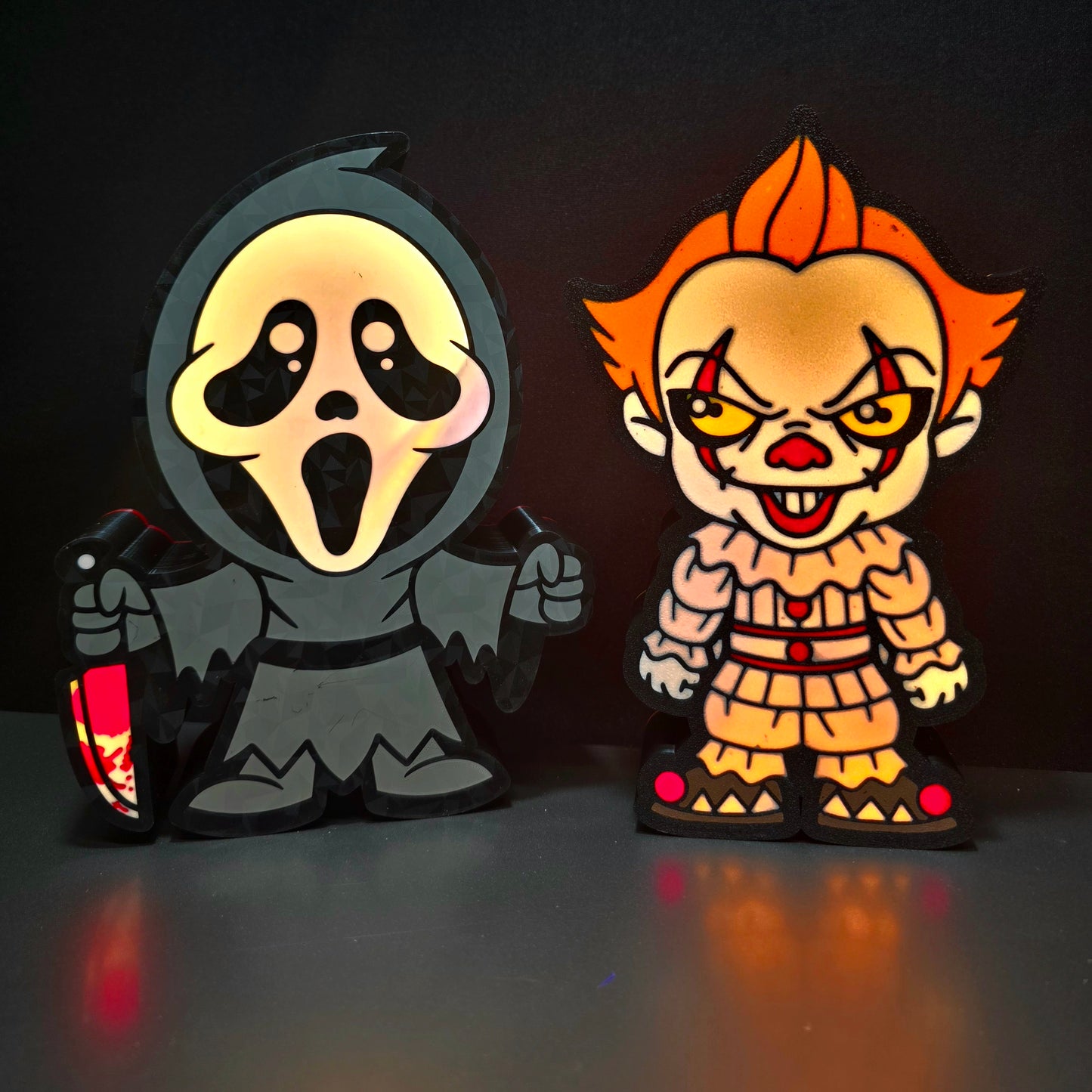Horror-Themed LED Light Box | USB-C Powered Nightlight
