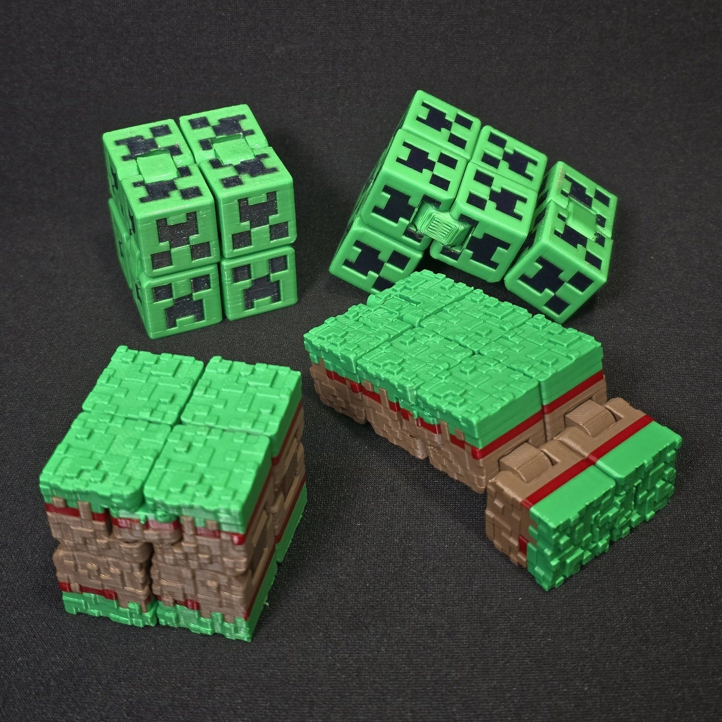 Minecraft Fidget Cube | Grass Block | Creeper | Obsidian Block | Ore Blocks