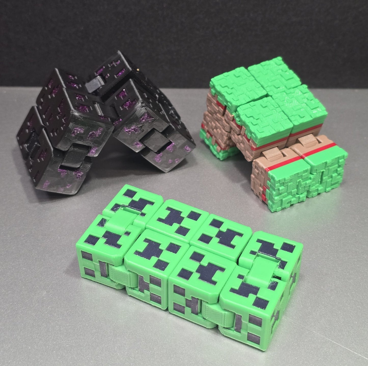 Minecraft Fidget Cube | Grass Block | Creeper | Obsidian Block | Ore Blocks