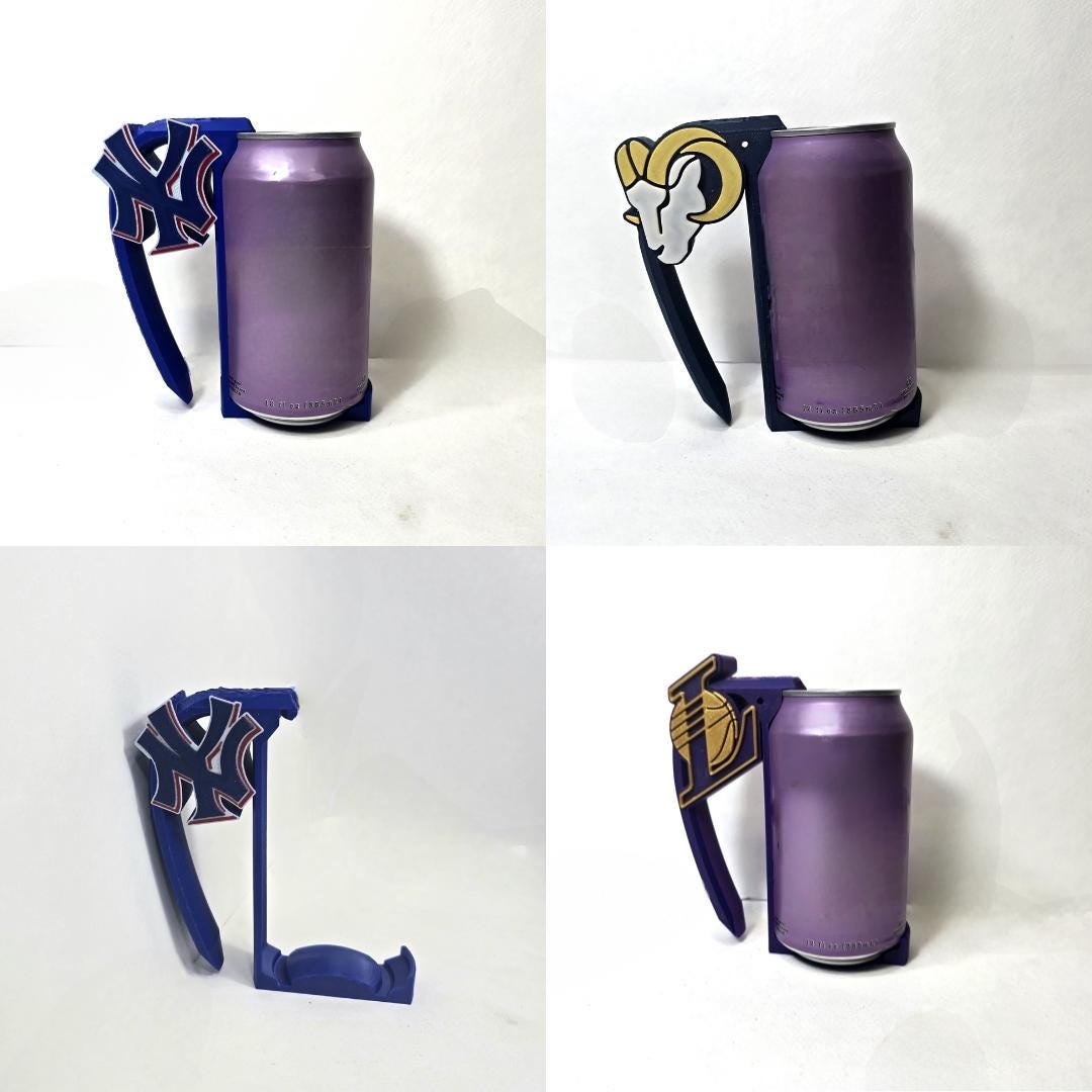 Snap-N-Handle | Customizable Team and Designs | Beer and Pop Can Holder