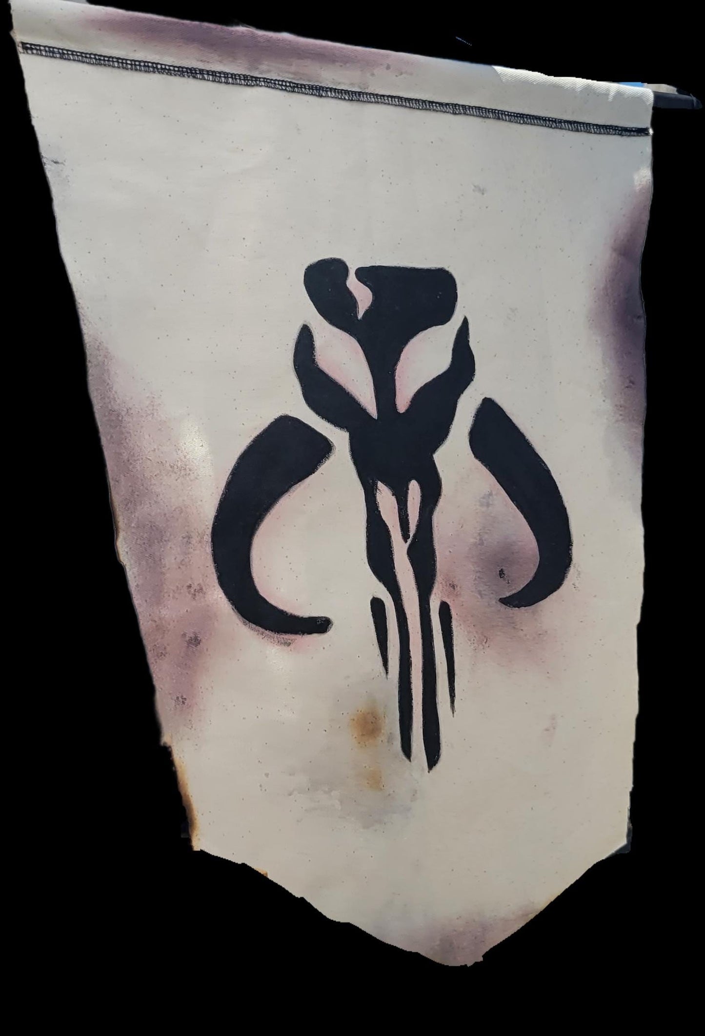 Space Canvas Banner | Handpainted Canvas Wall Art | Space Saga-Inspired Symbols