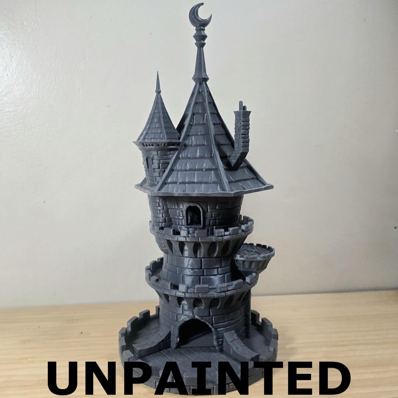 Dice Tower | Medieval Themed | Artisan Hand Painted | D&D