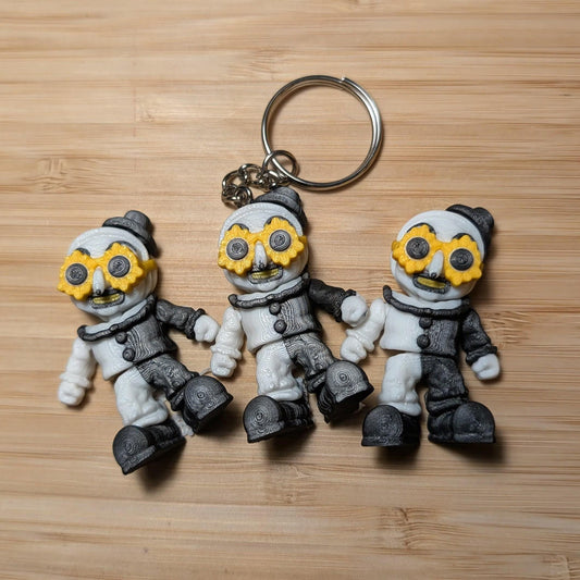 Clown with Sunflower Glasses Mini Keychain