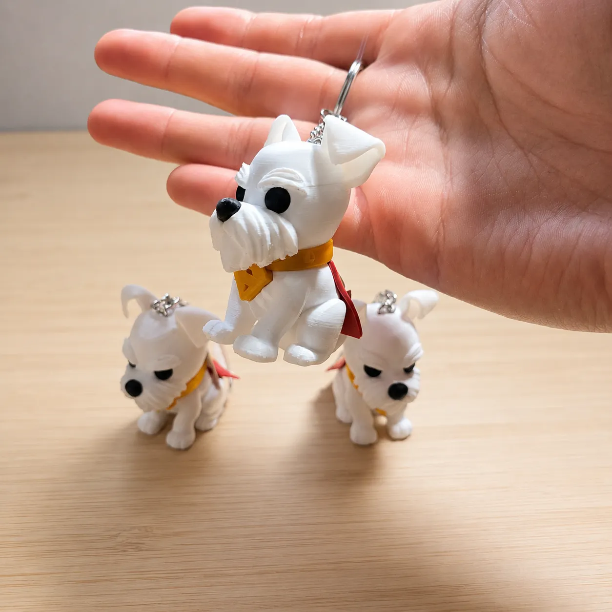 Hero Dog Keychain, Caped Pup Bag Charm, Original 3D Printed Dog Accessory