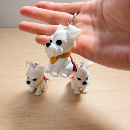 Hero Dog Keychain, Caped Pup Bag Charm, Original 3D Printed Dog Accessory
