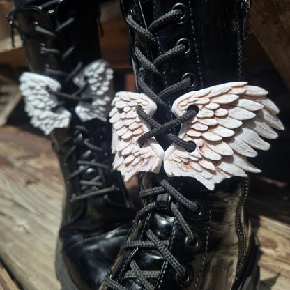 Angel Wing Boot Lace Accessory Set (4 Pieces) — Wings Only