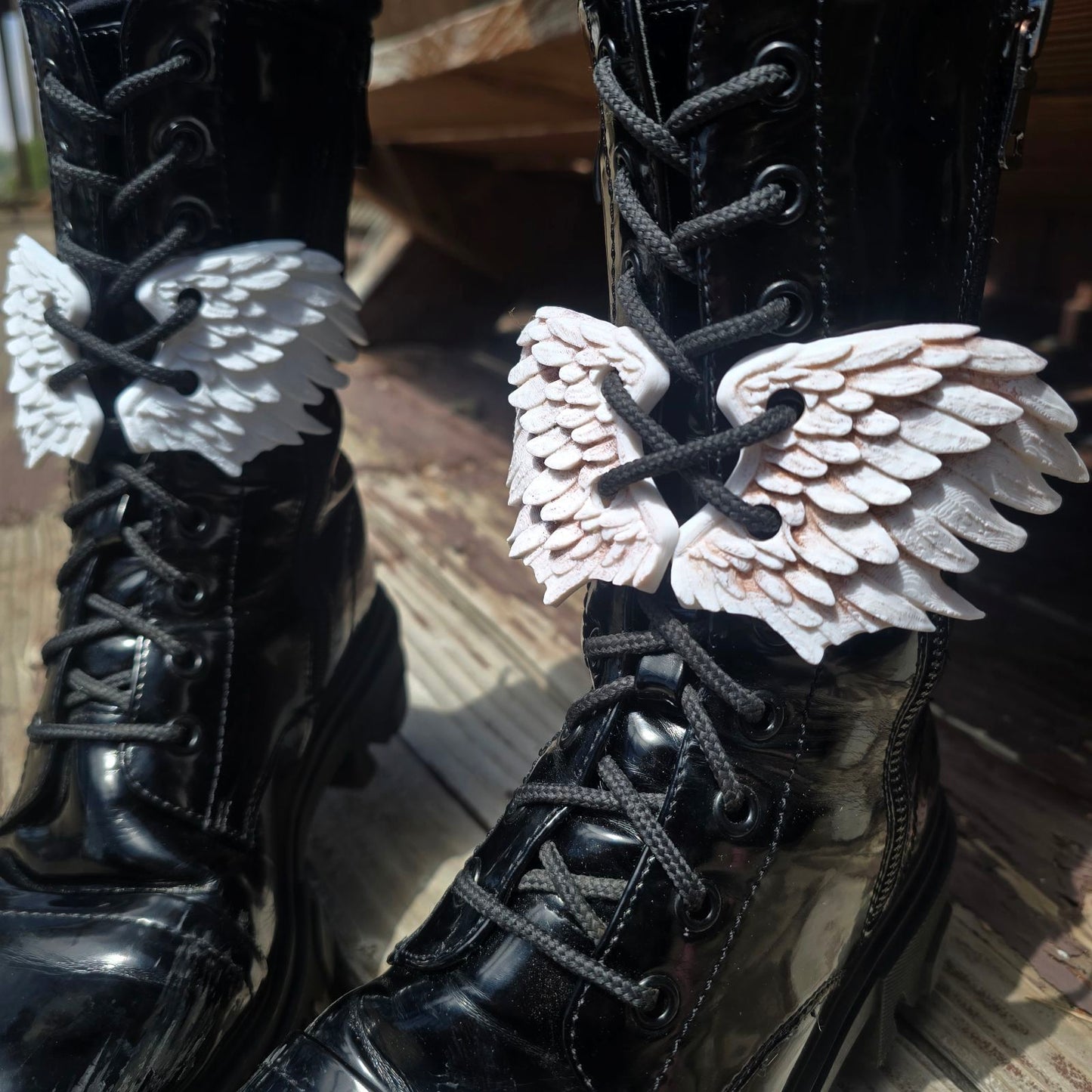 Angel Wing Boot Lace Accessory Set (4 Pieces) — Wings Only