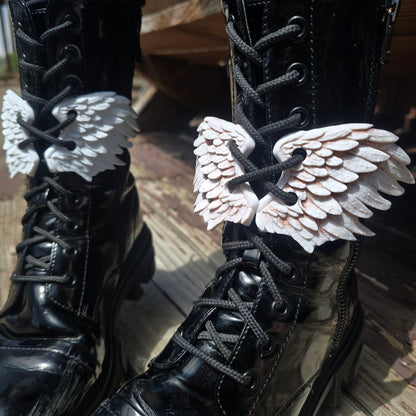 Angel Wing Boot Lace Accessory Set (4 Pieces) — Wings Only