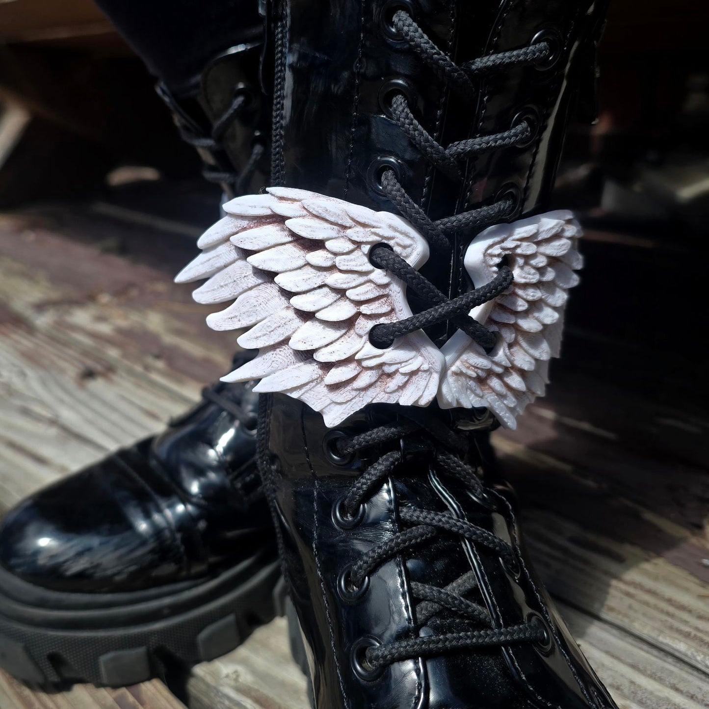 Angel Wing Boot Lace Accessory Set (4 Pieces) — Wings Only