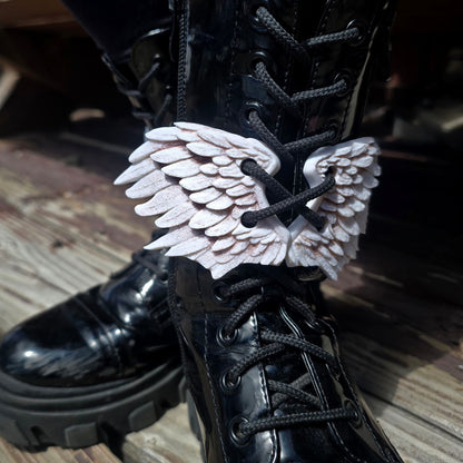 Angel Wing Boot Lace Accessory Set (4 Pieces) — Wings Only