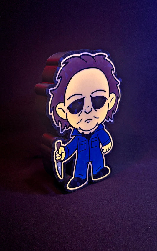 Horror-Themed LED Light Box | USB-C Powered Nightlight
