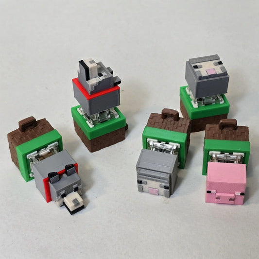 Sheep, Wolf, Pig | MC Keycap Clicker Toy