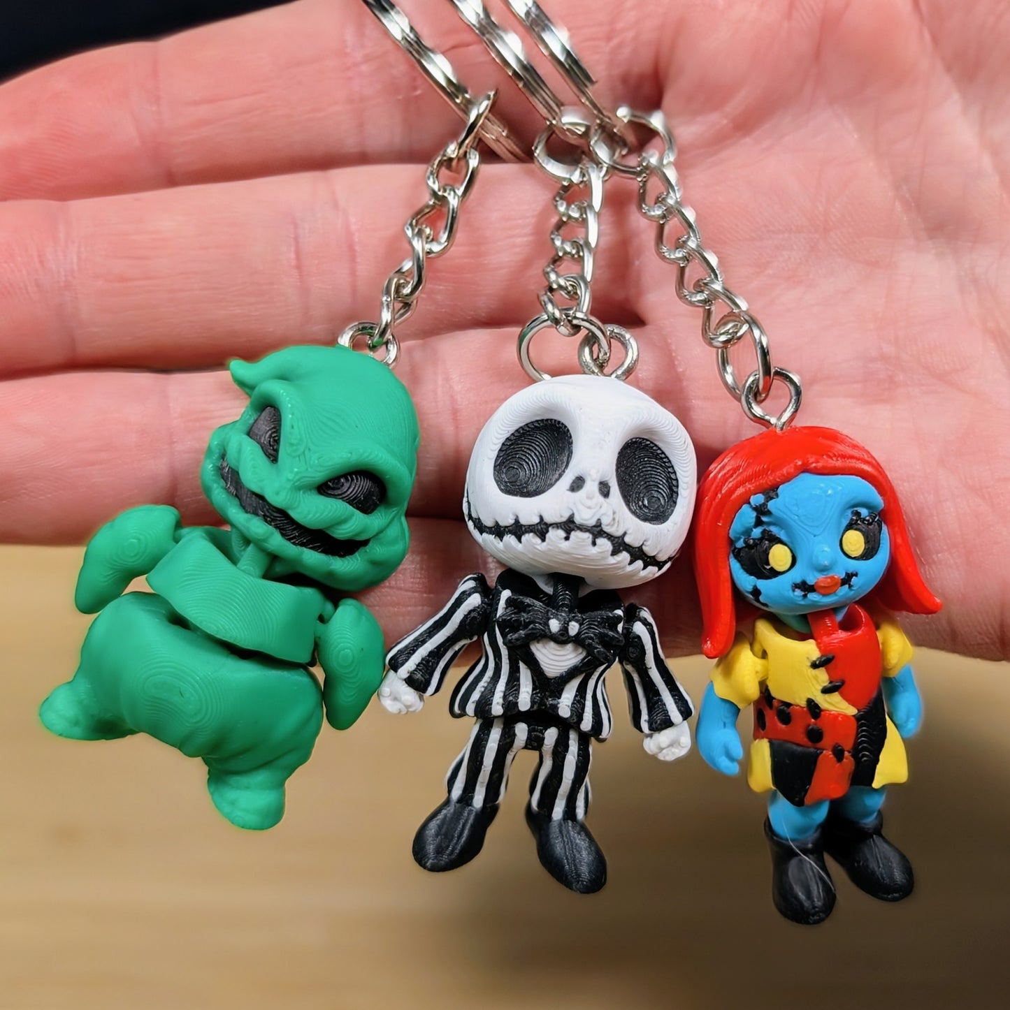 Oogie, Sally & Pumpkin Jack Mini Keychains
