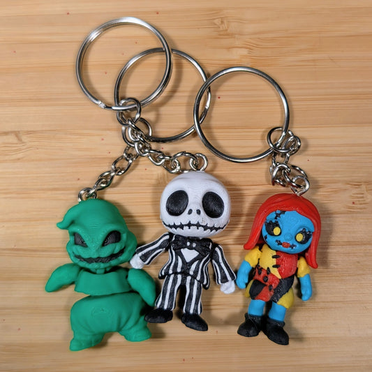 Oogie, Sally & Pumpkin Jack Mini Keychains