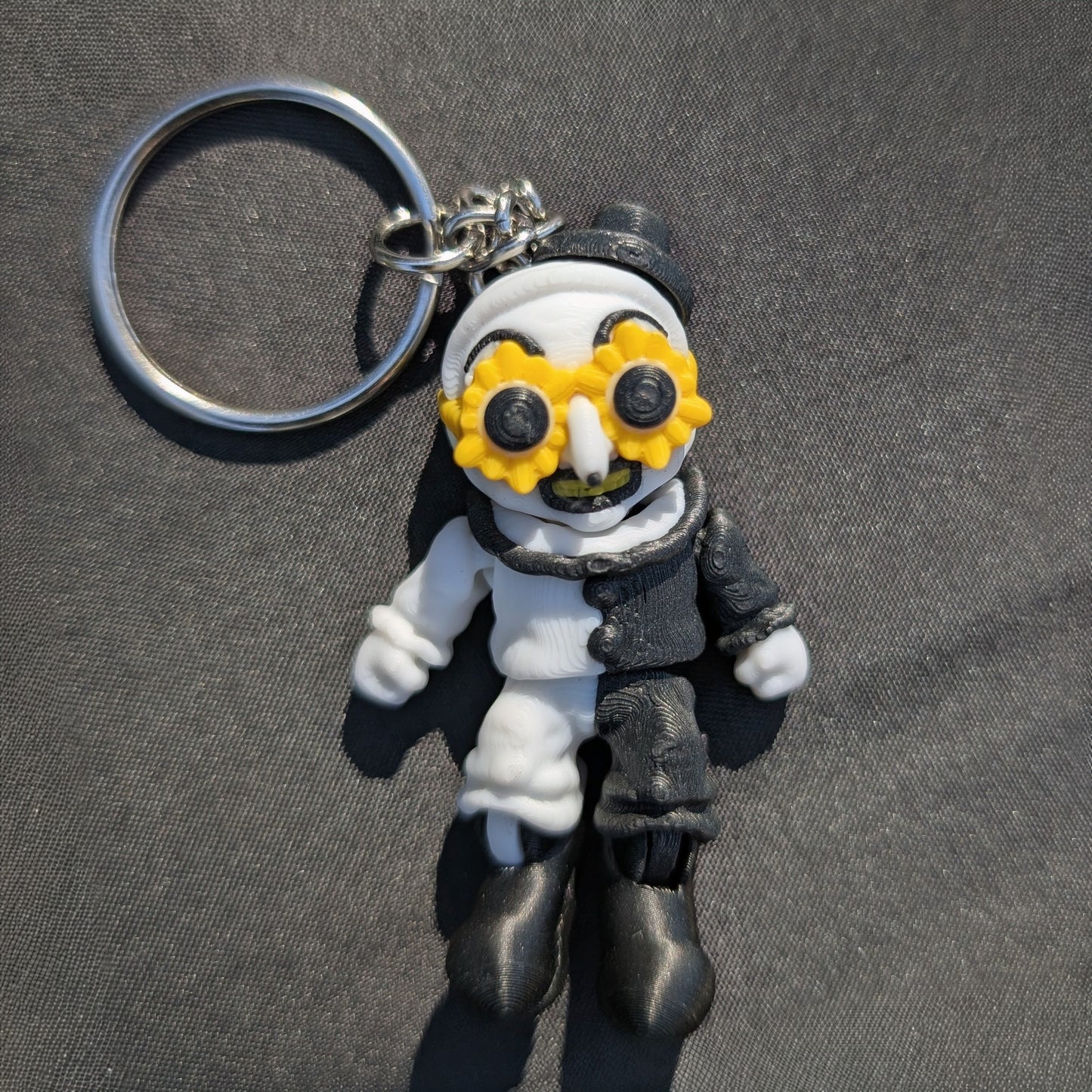 Clown with Sunflower Glasses Mini Keychain
