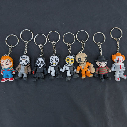 Halloween Slasher Mini Keychains | Horror Movie-Inspired Charms