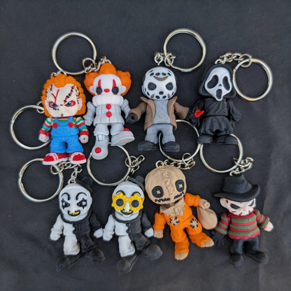 Halloween Slasher Mini Keychains | Horror Movie-Inspired Charms