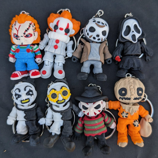 Halloween Slasher Mini Keychains | Horror Movie-Inspired Charms