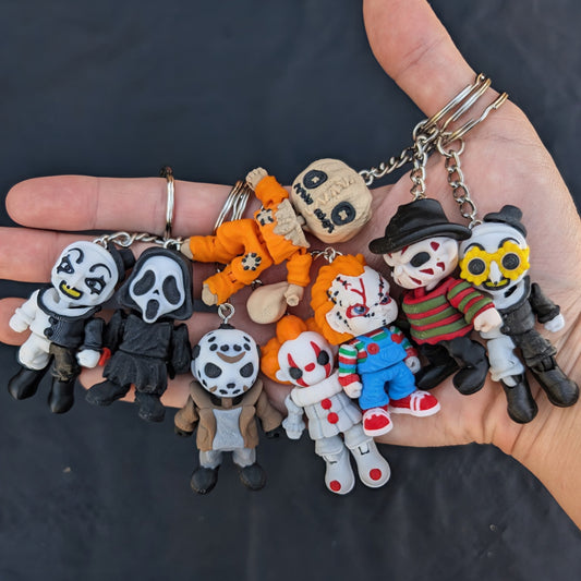 Halloween Slasher Mini Keychains | Horror Movie-Inspired Charms