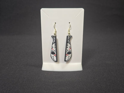 Horror Themed Earrings, Slasher Film Earrings, Halloween Jewelry