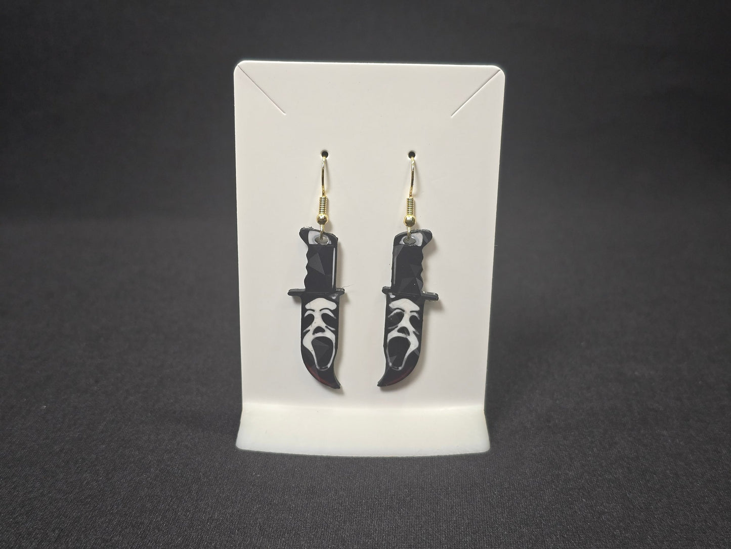 Horror Themed Earrings, Slasher Film Earrings, Halloween Jewelry