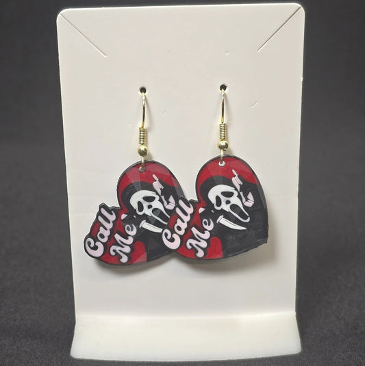 Horror Themed Earrings, Slasher Film Earrings, Halloween Jewelry