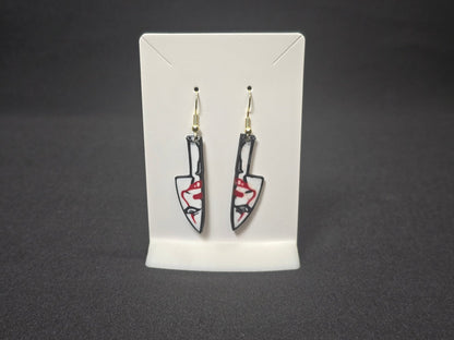Horror Themed Earrings, Slasher Film Earrings, Halloween Jewelry