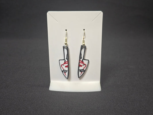 Horror Themed Earrings, Slasher Film Earrings, Halloween Jewelry