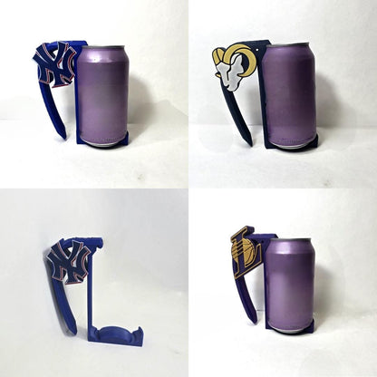 Snap-N-Handle | Customizable Team and Designs | Beer and Pop Can Holder