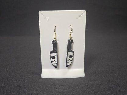 Horror Themed Earrings, Slasher Film Earrings, Halloween Jewelry