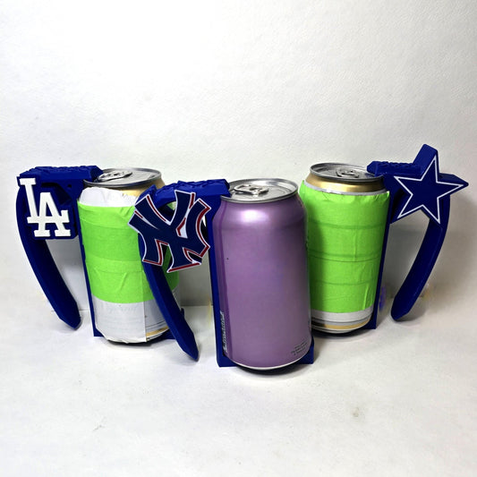 Snap-N-Handle | Customizable Team and Designs | Beer and Pop Can Holder