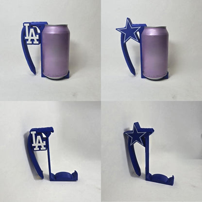 Snap-N-Handle | Customizable Team and Designs | Beer and Pop Can Holder