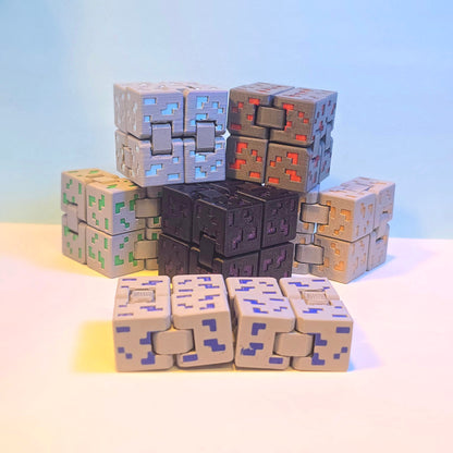 Fidget Cube | Grass Block | Creeper | Obsidian Block | Ore Blocks