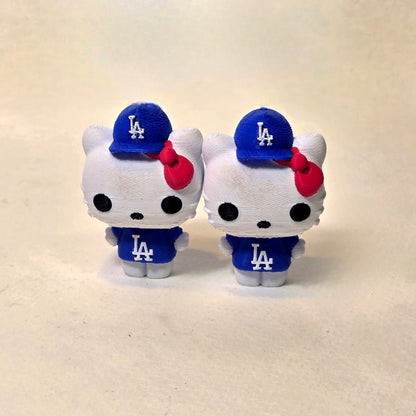 Hello-Kitty Baseball Mini Figurine Set | Dodgers-Inspired Kitty & Friends Collection