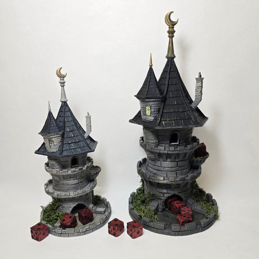 Dice Tower | Medieval Themed | Artisan Hand Painted | D&D