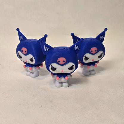 Hello-Kitty Baseball Mini Figurine Set | Dodgers-Inspired Kitty & Friends Collection