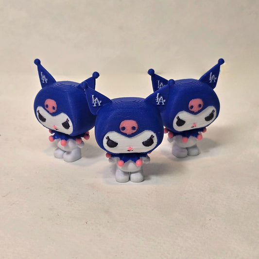 Hello-Kitty Baseball Mini Figurine Set | Dodgers-Inspired Kitty & Friends Collection