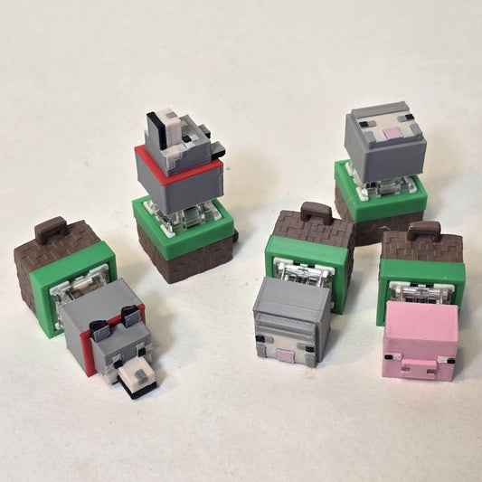 Sheep, Wolf, Pig | MC Keycap Clicker Toy