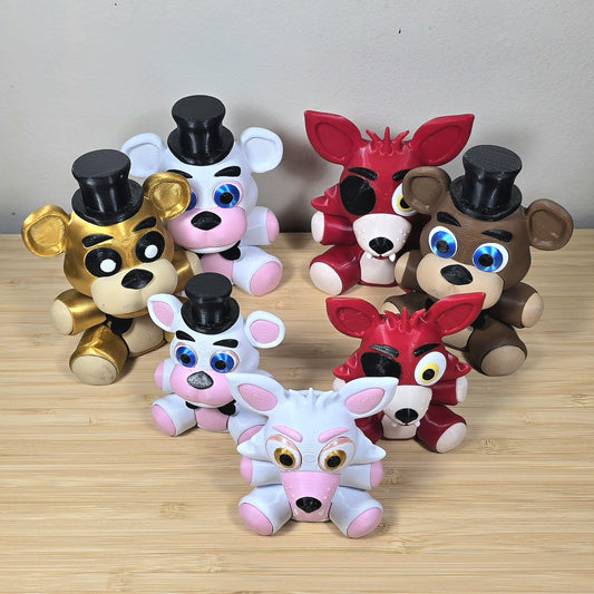 Freddy, Foxy 3D Printed Plush (Golden Freddy, Funtime Foxy, Funtime Freddy)