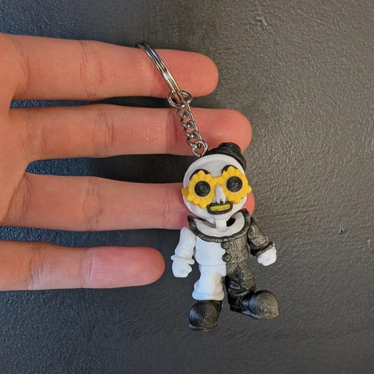 Clown with Sunflower Glasses Mini Keychain