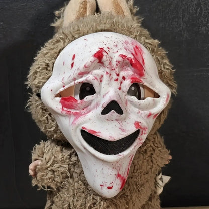 Scary Movie Mask with Blood Spatter for Labubu