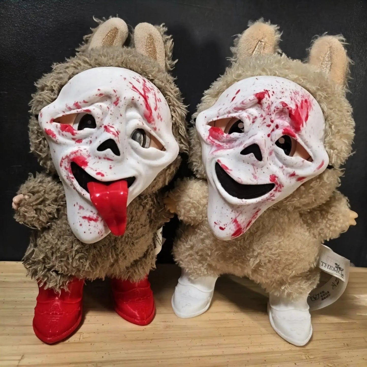 Scary Movie Mask with Blood Spatter for Labubu