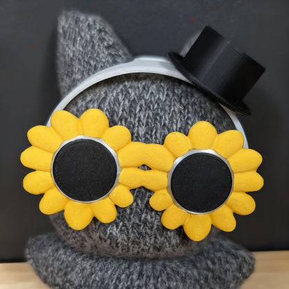 Sunflower Glasses and Top Hat for 20cm Dolls