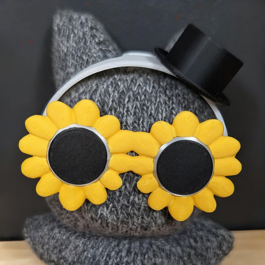 Sunflower Glasses and Top Hat for 20cm Dolls